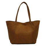 Piel Leather Tote, Saddle, One Size