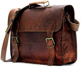 16 Inch Vintage Handmade Leather Messenger Bag for Laptop Briefcase Best Computer Satchel School