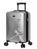 BCBGeneration Luggage Hardside 3 Piece Suitcase Set with Spinner Wheels (One Size, Urban Bohemia Silver)