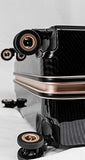 Enkloze X1 Weight Watcher Suitcase Zipperless Self Weighing Carbon Black/Rose Gold TSA Approved