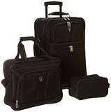 Bowman Collection- 3 Piece Traveler's Carry-On Set in Black