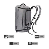 NeSus Travel Luggage Duffel Bag Lightweight Gym Bag Anti-theft Backpack (Grey)