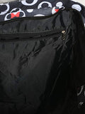 Disney Tote Mickey & Minnie Mouse Icon Polka Dot Print Travel Bag Black