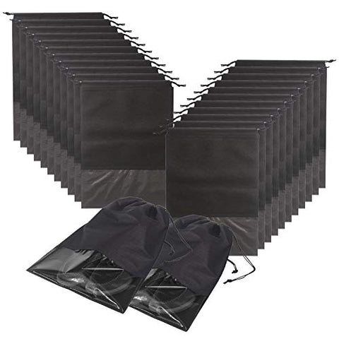 24PCS Travel shoe bags non-woven with rope for men and women large shoes storage packing pouch organizers
