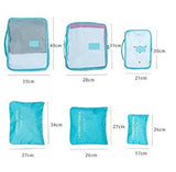 Travel Luggage Organizer Packing Cubes,6 Pcs Travel Essential Bags in Bag, Waterproof Laundry Pouch