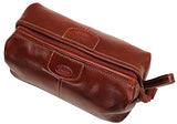 Floto Venezia Leather Toiletry Kit (Vecchio Brown)