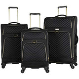 Kenneth Cole Reaction Women's Chelsea 24" 4-Wheel Upright Luggage, Black
