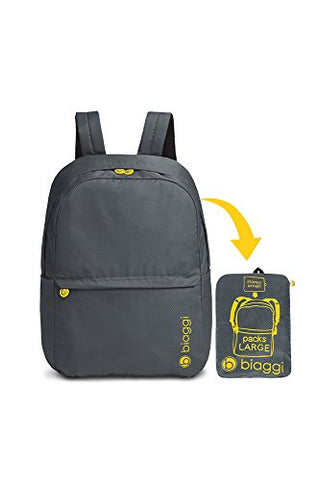 Biaggi Luggage Paksak Packable Backpack As As Seen on Shark Tank Gray 17-Inch