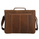 Polare Leather Men'S Briefcase/Laptop/Messenger Bag/Satchel Fit 16.5 Inch Laptop Tote