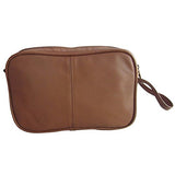 AmeriLeather Leather Travel Toiletry Bag (Brown)