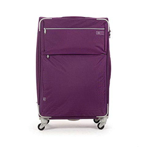 Cloe Checked Large 28 inch Water-Resistant Luggage with 360º-spinner wheels in Purple Color