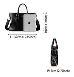 Saierlong New Mens Black Genuine Leather Briefcase Shoulder Laptop Business Bag