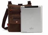 AUGUR Canvas Unisex Fashionable Universal Leisure Cross Body Single Shoulder Bag (Coffee)