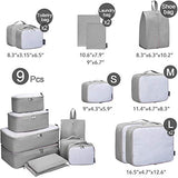G4Free 9 Set Packing Cubes - Water Resistant Mesh Travel Luggage Accessories Packing Organizer with