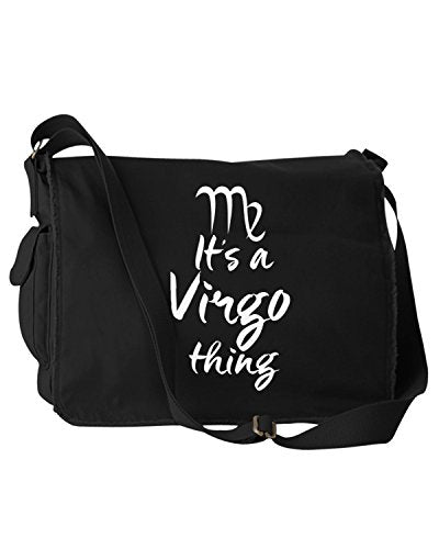 Funny It'S A Virgo Thing Zodiac Sign Black Canvas Messenger Bag