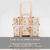 COTRUNKAGE Vintage Luggage Set 3 Piece Cute Travel Suitcase for Women with Cosmetic Case, Beige Floral