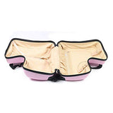 DNYSYSJ 20 Inch Children's Ride On Trolley Luggage, Portable Universal Wheel Luggage Carry On Luggage, Waterproof Unisex Boys Girls Travel Suitcase With Lock, ABS+PU (Pink)