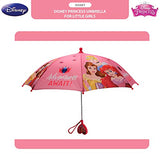 Disney Little Girls Assorted Characters Rainwear Umbrella, Pink,  Ages 3-7