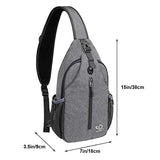 Waterfly Crossbody Sling Backpack Sling Bag Travel Hiking Chest Bags Daypack (Dark gray)