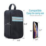 Mens Toiletry Bag, Waterproof Dopp Kit for Men Hanging Travel Shaving Wash Bags (Black)