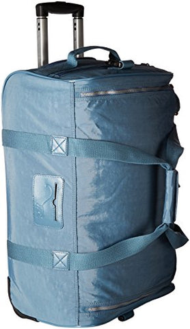 Kipling Women'S Discover Solid Small Wheeled Duffle Bag, Blue Bird