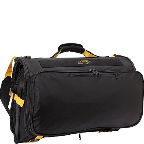 A. Saks Deluxe Expandable Tri -Fold Carry-On Garment Bag (Black)