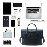 ECOSUSI Men's Briefcase 15.6 inch Laptop Bag PU Leather Computer Messenger Shoulder Bag with