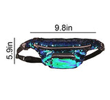 Unisex Reversible Sequins Waist Pack Double Color Chest Bag Fanny Pack