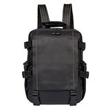 Clean Vintage Small Backpack For Men, Leather Backpack Black
