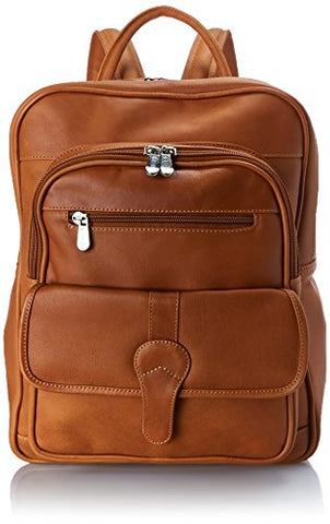 Piel Leather Medium Buckle Flap Backpack, Honey, One Size