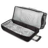 Dejuno 28" Lightweight Denim Drop Bottom Rolling Duffel Bag-Grey, One Size