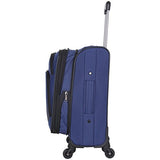 Kenneth Cole Reaction Going Places 20" 600d Polyester Expandable 4-Wheel Spinner Carry-on Luggage, Navy