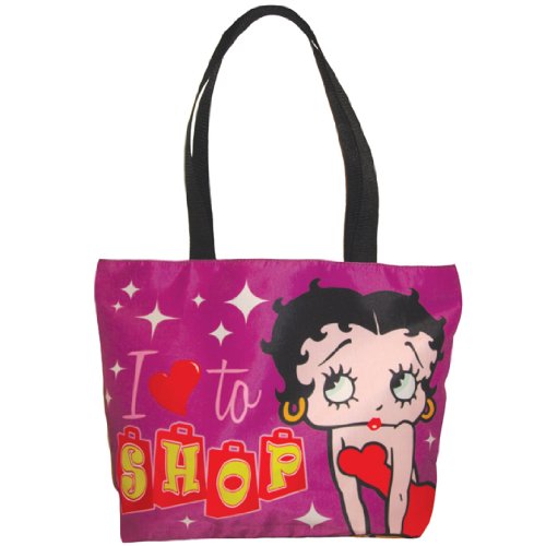Westland Giftware Betty Boop Tote Bag, 12.5-Inch By 17-Inch, I Love To Shop