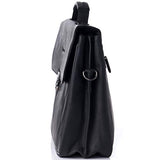 Alpine Swiss Business Portfolio Genuine Leather Briefcase Flap-Over Locking Case