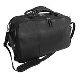 Canyon Outback Wildcat Canyon 20-Inch Rolling Leather Duffel Bag, Black, One Size