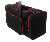 Sassi Designs Team Black 24" Duffel Bag With Red Zipper Trim