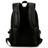 Baosha Bp-08 Top Pu Leather Laptop Backpack School College Rucksack Bag Black