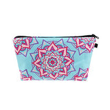 LJY 6 Pieces Makeup Toiletry Pouch Travel Cosmetic Bag with Zipper, Mandala Flowers Patterns, 6 Styles