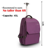 19 Inches Large Storage Multifunction Waterproof Travel Wheeled Rolling Backpack By Hollyhome,