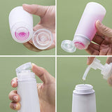 Leak Proof Travel Size Bottles, Valourgo TSA Approved Portable Silicone Containers Plastic Spray Bottle for Travel Size Toiletries Refillable Travel Accessories Handy 5 Pieces Travel Kit (3.4 fl. oz)