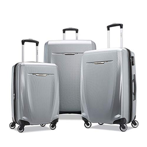 Samsonite Winfield 3 DLX Hardside Checked Luggage with Double Spinner Wheels, 3-Piece (20/24/28),