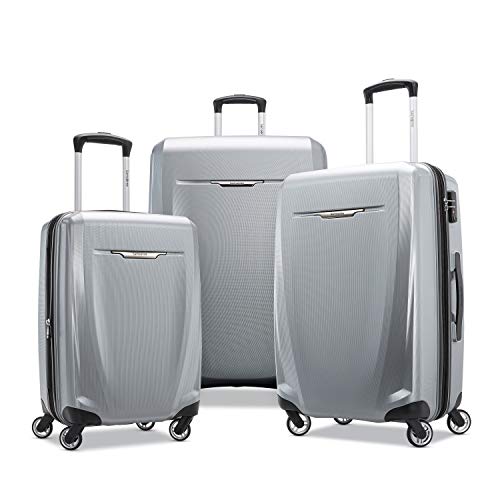 Samsonite Winfield 3 DLX Hardside Checked Luggage with Double Spinner Wheels, 3-Piece (20/24/28),