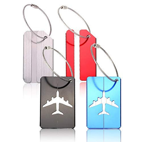 Luggage Tags, CY BAG Bag Tag Travel ID Labels Tag For Baggage Suitcases Bags, 4 Pack