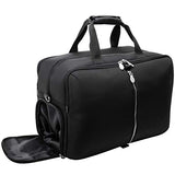 McKleinUSA Avondale, 1680D Ballistic Nylon with Leather Trim, 22" Nylon, Triple Compartment, Carry-All, Travel, Laptop Duffel, Black (78905)