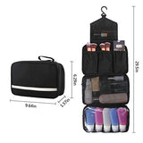 MONSTINA Toiletry Bag/Cosmetic Case Toiletry Travel Bags Hanging Cosmetic Pouch Cosmetic Organizers (Black)