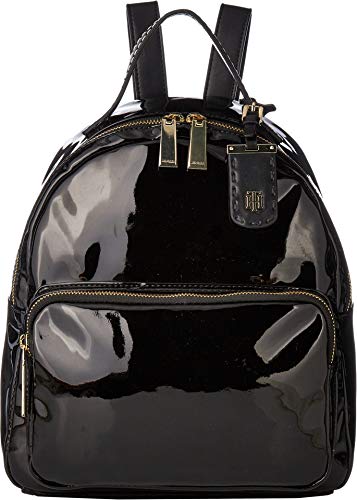 Tommy Hilfiger Women's Julia Patent Backpack Black One Size