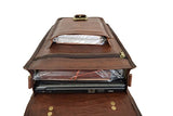 Vintage Craft Real Brown Leather Satchel 13" Macbook / Laptop Messenger Bag