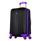 Olympia Apache 3pc Hardcase Spinner Set, Black/Purple