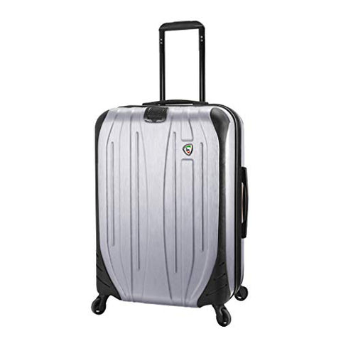 Mia Toro Italy Compaz Hard Side 28" Spinner Luggage, SILVER
