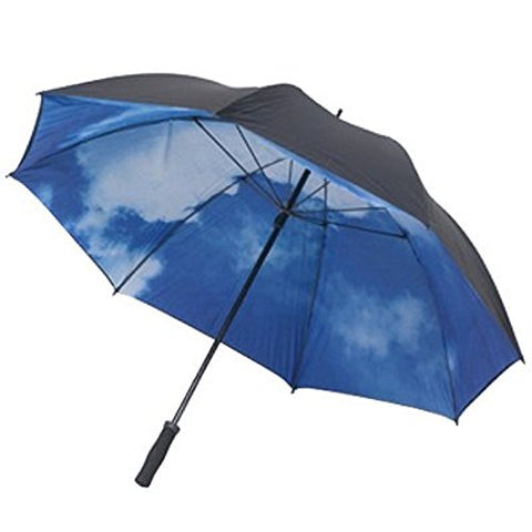 Fiberglass Black Sky Print Pattern Golf Umbrella
